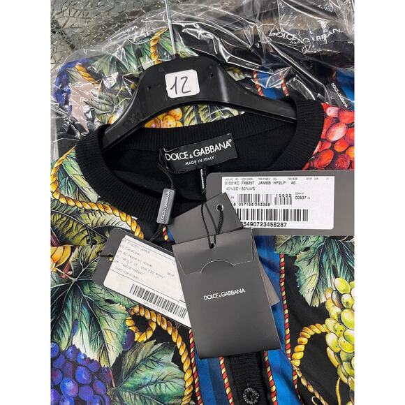 NWT Dolce & Gabbana Black Grape Print Buttoned Cardigan top  IT 40 US S S - Picture 9 of 9